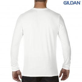 The Gildan Performance Adult Long Sleeve Tech Tee is an active fit, 159gsm polyester long sleeve tee.  3 colours.  Great branded