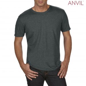 The Anvil Tri Blend Adult Combed Ring Spun Tee is a 159gm2 pre shrunk 50% polyester tee. 6 colours. S - 3XL. Great branded polyester/cotton tees.
