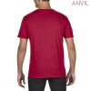 6750 Anvil Tri Blend Adult Combed Ring Spun Tee – Heather Red