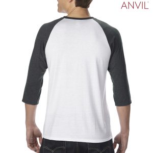 The Anvil Tri-Blend Adult 3/4 Sleeve Raglan Tee is a 159gsm 3/4 sleeve tee. 4 colour combinations. XS - 2XL. Great brandable raglan tees from Anvil.