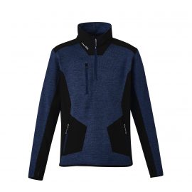 The Syzmik Streetworx Reinforced 1/4 Zip Hoodie is a knitted polyester hoodie with contrast softshell panels.  Up to 7XL.  5 colours.  Great knitted hoodies.