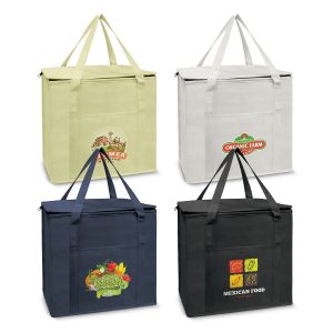 115323 Trends Collection Sierra Shopping Cooler The Trends Collection Sierra Shopping Cooler is a classic supermarket style 19 litre cooler bag. 4 colours. Great branded large cooler bags.