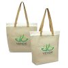 The Trends Collection Marley Juco Tote Bag is a natural laminated juco tote bag.  Natural. Great branded eco tote bags from Trends Collection.
