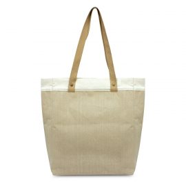 The Trends Collection Marley Juco Tote Bag is a natural laminated juco tote bag.  Natural. Great branded eco tote bags from Trends Collection.