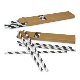 The Trends Collection Paper Drinking Straws is a set of 10 striped paper drinking straws.  5 colour options for straws.  Great branded eco promo products.
