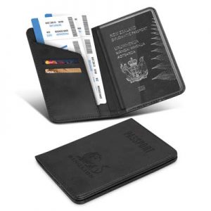 The Trends Collection Explorer Passport Wallet is a PU passport wallet. Debossed or printed. Black. Great branded travel gifts from Trends Collection.