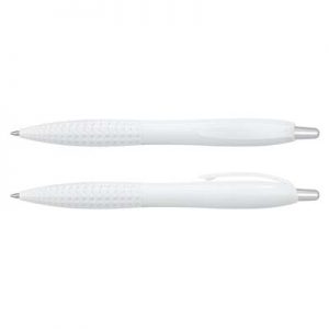 The Trends Collection Xena Pen is a retractable plastic ball pen has a contoured barrel with chrome push button.  11 colours.  Great branded pens.