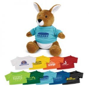 117007 Trends Collection Kangaroo Plush Toy The Trends Collection Kangaroo Plush Toy is a soft kangaroo plush toy with a pouch and tee. 9 colours. Great branded cuddly toys from Trends Collection.
