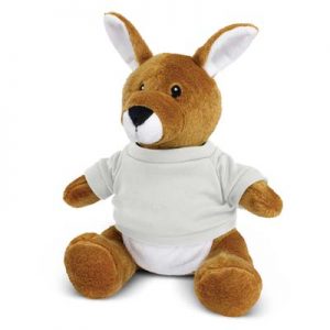 The Trends Collection Kangaroo Plush Toy is a soft kangaroo plush toy with a pouch and tee. 9 colours. Great branded cuddly toys from Trends Collection.
