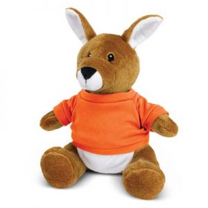 The Trends Collection Kangaroo Plush Toy is a soft kangaroo plush toy with a pouch and tee. 9 colours. Great branded cuddly toys from Trends Collection.
