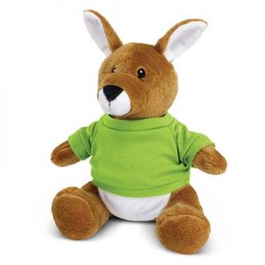 The Trends Collection Kangaroo Plush Toy is a soft kangaroo plush toy with a pouch and tee. 9 colours. Great branded cuddly toys from Trends Collection.