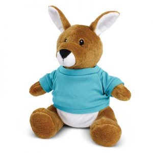 The Trends Collection Kangaroo Plush Toy is a soft kangaroo plush toy with a pouch and tee. 9 colours. Great branded cuddly toys from Trends Collection.