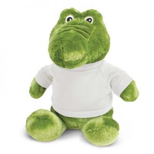 The Trends Collection Crocodile Plush Toy is a soft crocodile plush toy with tee. 9 colours. Great branded awareness promo products from Trends Collection.