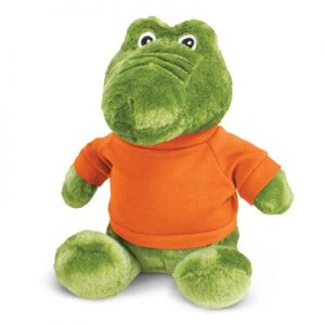 The Trends Collection Crocodile Plush Toy is a soft crocodile plush toy with tee. 9 colours. Great branded awareness promo products from Trends Collection.