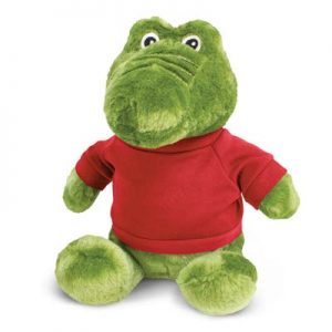 The Trends Collection Crocodile Plush Toy is a soft crocodile plush toy with tee. 9 colours. Great branded awareness promo products from Trends Collection.