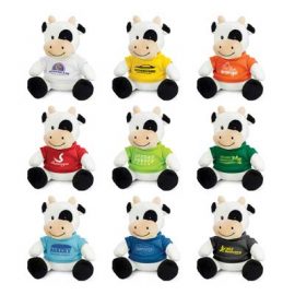 The Trends Collection Cow Plush Toy is a soft cow plush toy with tee available in 9 colours.  Great brand awareness promo products from Trends Collection.