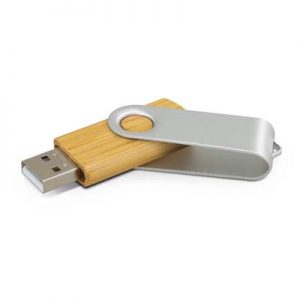 The Trends Collection Helix 4gb Bamboo Flash Drive is a classic flash drive with metal swivel and bamboo case.  13 colours.  Great branded USB flash drives.