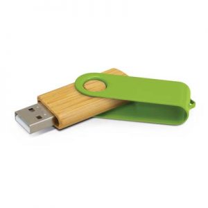 The Trends Collection Helix 4gb Bamboo Flash Drive is a classic flash drive with metal swivel and bamboo case.  13 colours.  Great branded USB flash drives.