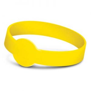 The Trends Collection Xtra Silicone Wrist Band is a silicone wrist band with extra branding spot.  14 colours.  Great branded silicone wrist bands for events.