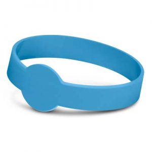 The Trends Collection Xtra Silicone Wrist Band is a silicone wrist band with extra branding spot.  14 colours.  Great branded silicone wrist bands for events.