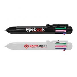 The Trends Collection Mega Multi Pen is a retractable plastic ball pen with 8 coloured refills.  White or Black Pen.  Great branded novelty pens from Trends Collection.