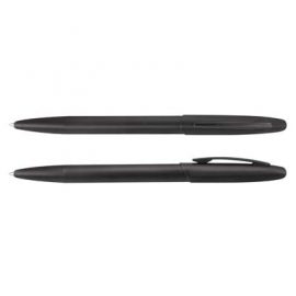 The Trends Collection Kovu Pen is a retractable aluminium ball pen with matt finish, metallic, lacquered barrel.  Black. Great branded metal pens from Trends Collection.