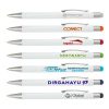 The Trends Collection Lancer Stylus Pen is a retractable aluminium ball pen with stylus.  White barrels.  Laser engraved.  Great branded pens from Trends Collection.