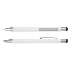 The Trends Collection Lancer Stylus Pen is a retractable aluminium ball pen with stylus.  White barrels.  Laser engraved.  Great branded pens from Trends Collection.