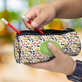 The Trends Collection Radius Pencil Case is a full colour, sublimated, large round pencil case.  In White.  Great branded pencil cases from Trends Collection.