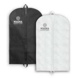 The Trends Collection Garment Bag keeps suits and clothing crease-free.  Lightweight.  White or Black.  Printed front or back.  Great branded garment bags. 