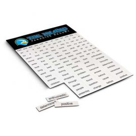The Trends Collection Fridge Magnet Word Set is a magnetic sheet with 123 die cut word tiles.  Full Colour digital print.  Great branded magnet word sets.