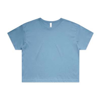 The AS Colour Womens Crop Tee is a relaxed fit. crew neck, mid weight tee.  17 colours.  XS - XL.  Great branded printed crop tees from AS Colour.