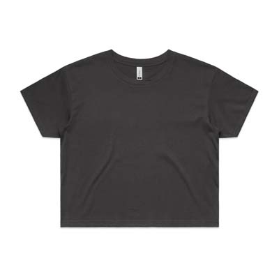 The AS Colour Womens Crop Tee is a relaxed fit. crew neck, mid weight tee.  17 colours.  XS - XL.  Great branded printed crop tees from AS Colour.