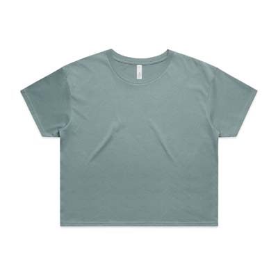 The AS Colour Womens Crop Tee is a relaxed fit. crew neck, mid weight tee.  17 colours.  XS - XL.  Great branded printed crop tees from AS Colour.