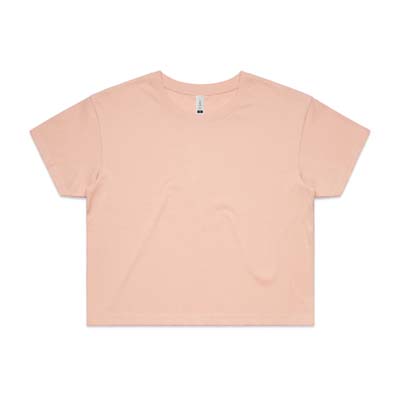 The AS Colour Womens Crop Tee is a relaxed fit. crew neck, mid weight tee.  17 colours.  XS - XL.  Great branded printed crop tees from AS Colour.
