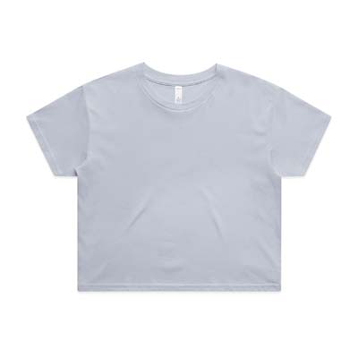 The AS Colour Womens Crop Tee is a relaxed fit. crew neck, mid weight tee.  17 colours.  XS - XL.  Great branded printed crop tees from AS Colour.