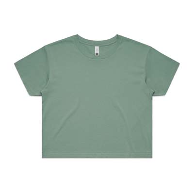 The AS Colour Womens Crop Tee is a relaxed fit. crew neck, mid weight tee.  17 colours.  XS - XL.  Great branded printed crop tees from AS Colour.