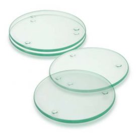 The Trends Venice Glass Coaster set of 4 are round glass coasters.  3 branding options.  Black gift box with window.  Great coasters from Trends.