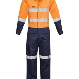 The Syzmik Mens Rugged Cooling Taped Overall is a 240gsm cotton ripstop overall with multiple pockets.  2 colours.  Great branded hi vis overalls.