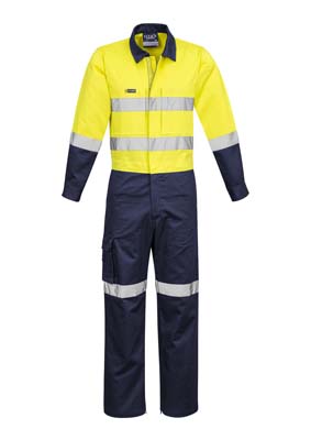 The Syzmik Mens Rugged Cooling Taped Overall is a 240gsm cotton ripstop overall with multiple pockets.  2 colours.  Great branded hi vis overalls.