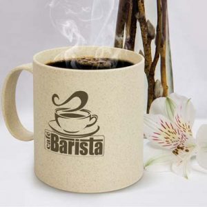 The TRENDS Natura Coffee Mug is a 350ml round coffee mug made from wheat straw fibre & BPA free polypropylene.  Great eco mugs and promo products.