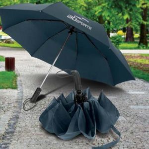 The TRENDS Prague Compact Umbrella is a compact 53cm. 3 stage folding umbrella.  Auto open.  2 colours.  Great branded umbrellas for your clients.
