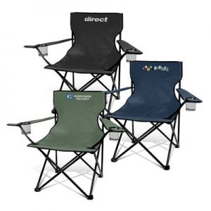 The TRENDS Niagara Folding Chair is a robust chair with arm rests and drink holders.  3 colours.  Great branded folding chairs, ideal for leisure events.