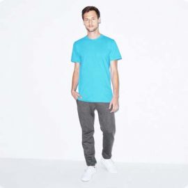 The American Apparel Unisex Jersey Tee is a 146gsm ring spun cotton jersey tee.  9 colours.,  XS - 3XL.  Great branded jersey tees from American Apparel.