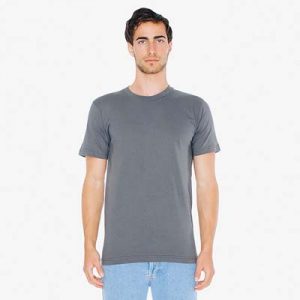 The American Apparel Unisex Jersey Tee is a 146gsm ring spun cotton jersey tee.  9 colours.,  XS - 3XL.  Great branded jersey tees from American Apparel.