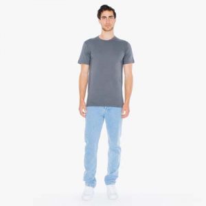 The American Apparel Unisex Jersey Tee is a 146gsm ring spun cotton jersey tee.  9 colours.,  XS - 3XL.  Great branded jersey tees from American Apparel.