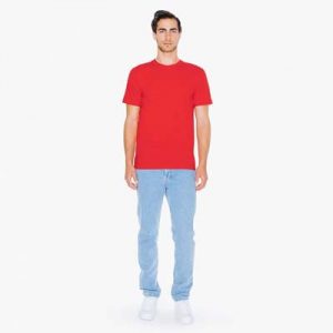 The American Apparel Unisex Jersey Tee is a 146gsm ring spun cotton jersey tee.  9 colours.,  XS - 3XL.  Great branded jersey tees from American Apparel.