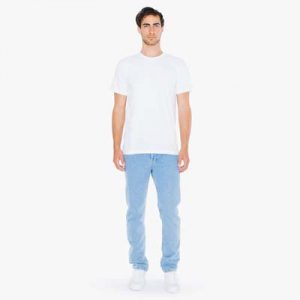 The American Apparel Unisex Jersey Tee is a 146gsm ring spun cotton jersey tee.  9 colours.,  XS - 3XL.  Great branded jersey tees from American Apparel.