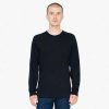 2007W American Apparel Fine Jersey Long Sleeve Tee – Black