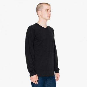 The American Apparel Fine Jersey Long Sleeve Tee is a 146gsm 100% cotton long sleeve tee. 4 colours. S - 2XL. Great branded long sleeve tees.